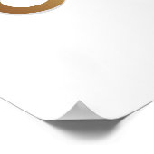 Poster Cadeau pour future mariée - J'ai dit oui en feuill (Coin)