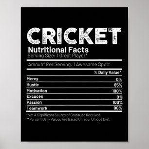 Poster Cadeau pour homme joueur de cricket