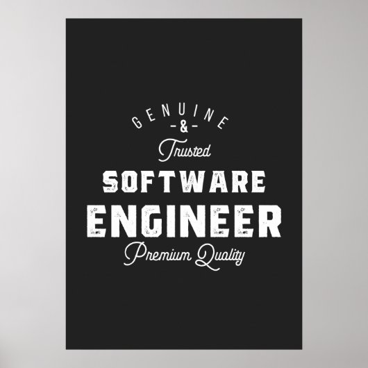 Poster Cadeau pour ingénieur logiciel (Devant)