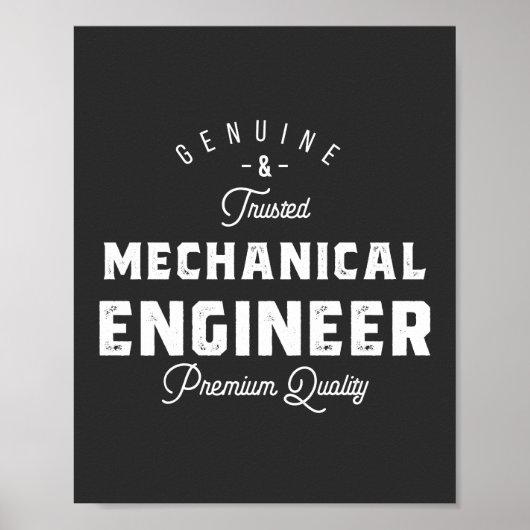 Poster Cadeau pour ingénieur mécanique (Devant)