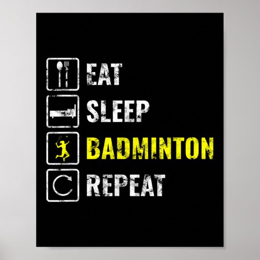 Poster Cadeau pour joueur de badminton (Devant)