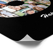 Poster Cadeau pour les 80 ans Collage photo numéro 80 (Coin)