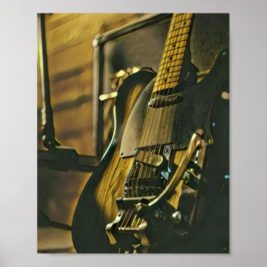Poster Cadeau pour petit ami guitariste (Devant)