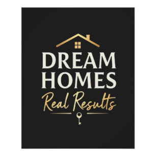 Poster Cadeau professionnel pour agent immobilier Réalisa
