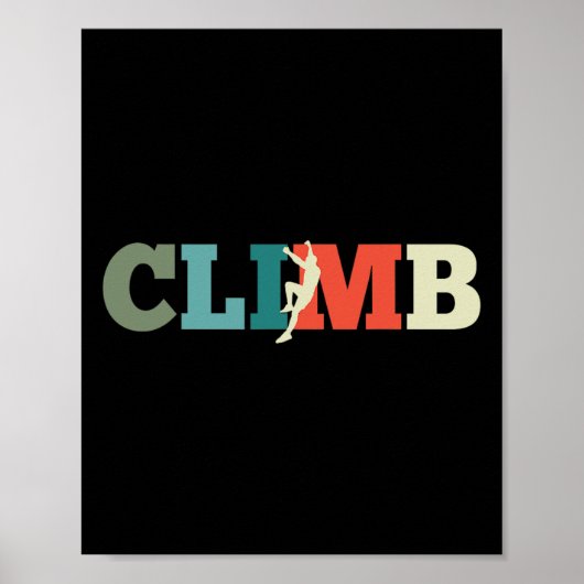 Poster Cadeau Rétro Escalade  (Devant)