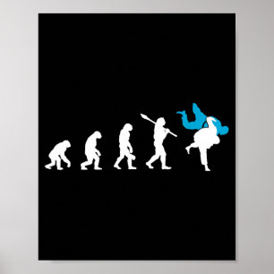 Poster Cadeau Rétro Judoka Cool Évolution Judo