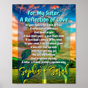 Poster Cadeau Significatif pour une Sœur : Un Poème d'Amo