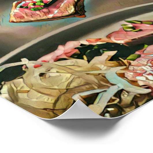 Poster cadeau sushi cool (Coin)