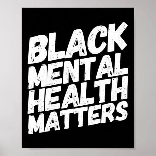 Poster Cadeau thérapeutique de Black Mental Health Matter (Devant)