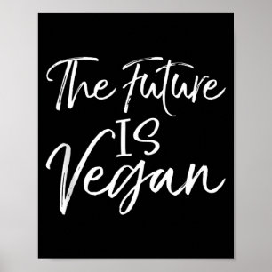 Poster Cadeau végan mignon citation végétarienne drôle le