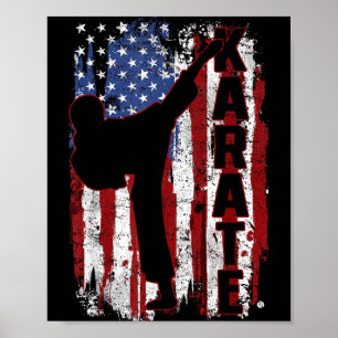 Poster Cadeau vintage arts martiaux karaté