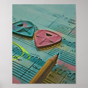 Poster Cadeau vintage pour guitariste