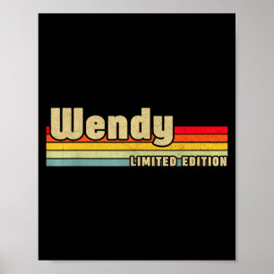 Poster Cadeau Wendy Nom D Anniversaire Drôle Noël
