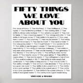 Poster Cadeaux 50e anniversaire pour femmes; cadeau 50e a (Devant)