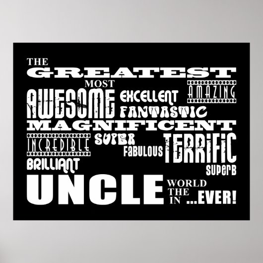 Poster Cadeaux amusants pour les oncles : Le plus grand o (Devant)