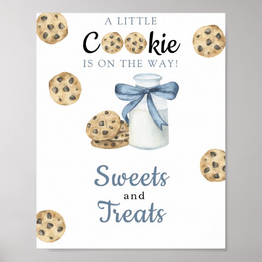 Poster Cadeaux bébé lait et douceurs (Devant)