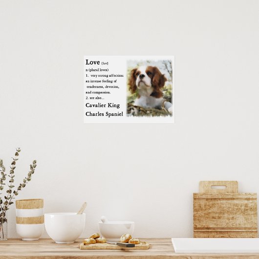 Poster Cadeaux Cavalier King Charles Spaniel (Cuisine)