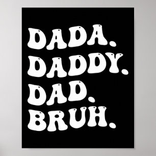 Poster Cadeaux Dada Papa Papa Bruh Fête des Pères Vintage
