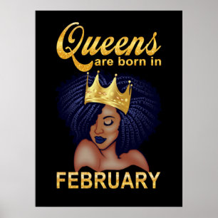 Poster Cadeaux d'anniversaire   Les Reines Sont Nées En F
