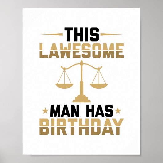 Poster Cadeaux d'anniversaire pour avocats | Avocat (Devant)