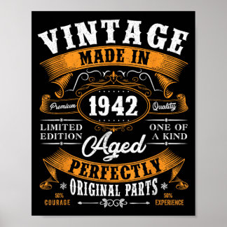 Poster Cadeaux d'anniversaire vintage 85 ans Hommes Femme