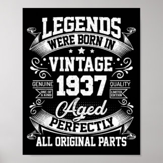 Poster Cadeaux d'anniversaire vintage 90 Hommes Femmes 90