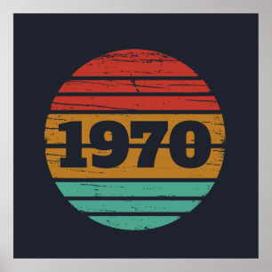 Poster Cadeaux d'anniversaire vintages personnalisés