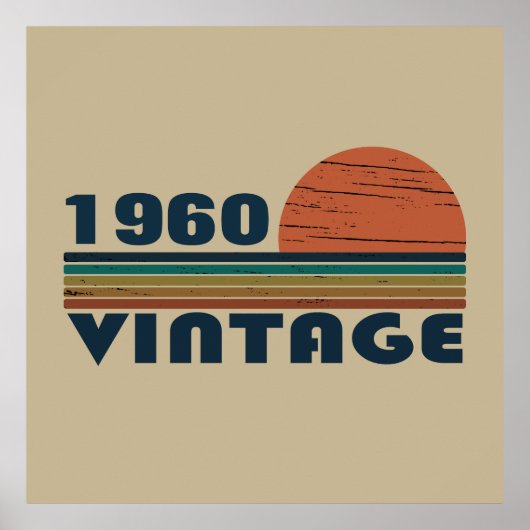 Poster Cadeaux d'anniversaire vintages personnalisés (Devant)