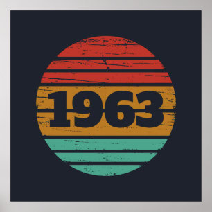 Poster Cadeaux d'anniversaire vintages personnalisés