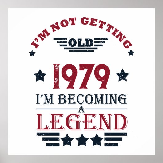 Poster Cadeaux d'anniversaire vintages personnalisés roug (Devant)