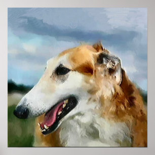 Poster Cadeaux d'art de Borzoi