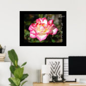 Poster Cadeaux d'art d'impression Love HEALS Fleurs Rose (Bureau à domicile)
