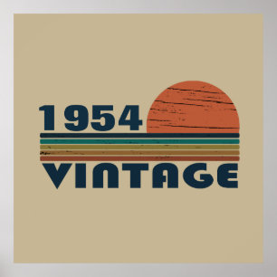 Poster Cadeaux de 70e anniversaire vintages personnalisés