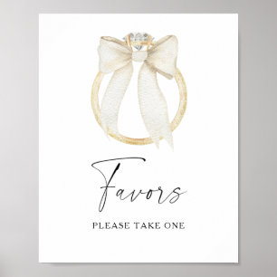 Poster Cadeaux de babille Ring & Bow veuillez en prendre
