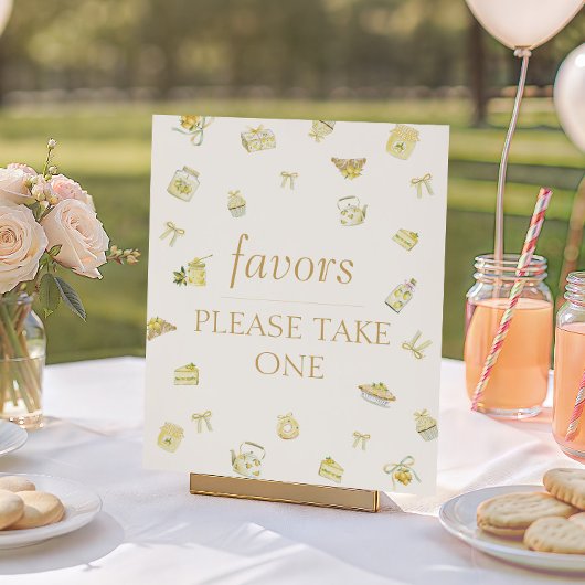 Poster Cadeaux de Baby Shower Citron Sucré