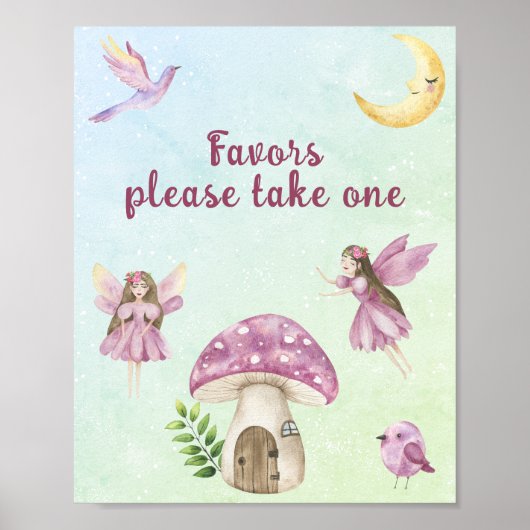 Poster Cadeaux de baby shower Fée (Devant)