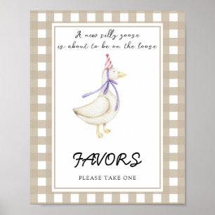 Poster Cadeaux de baby shower Little Goose Bébé