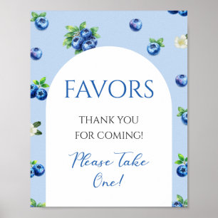Poster Cadeaux de Baby Shower Myrtille