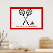 Poster Cadeaux de badminton, raquette et billetterie pers (Cuisine)