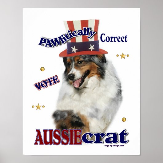 Poster Cadeaux de berger australiens (Devant)
