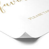 Poster Cadeaux de calligraphie dorée plate élégante (Coin)