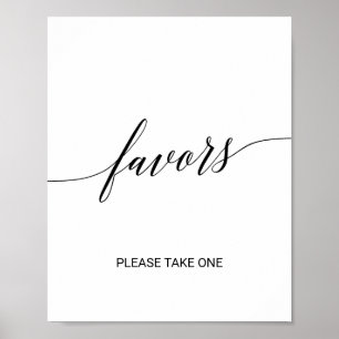 Poster Cadeaux de calligraphie noire élégante