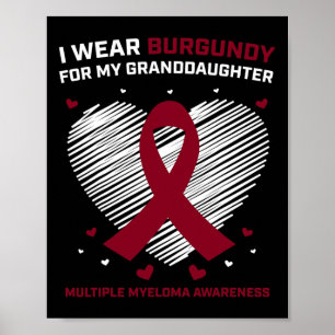 Poster Cadeaux de cancer du sang Petite-fille Myélome mul