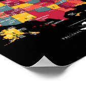 Poster Cadeaux de carte des 62 parcs nationaux Parc améri (Coin)