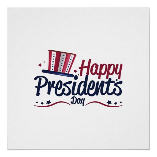 Poster Cadeaux de conception de la fête du président heur (Devant)