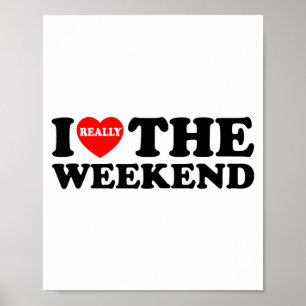 Poster Cadeaux de couple de camping drôle de week-end Je