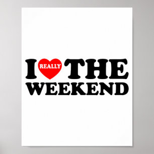 Poster Cadeaux de couple de camping drôle de week-end Je