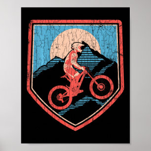 Poster Cadeaux de cyclisme de VTT pour enfants Garçons de