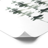 Poster Cadeaux de douche de mariage de forêt rustique (Coin)