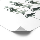 Poster Cadeaux de douche de mariage de forêt rustique (Coin)